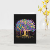 Mardi Gras Bead Tree Carnival New Orleans 2025 Wom Kaart (Gele Bloem)