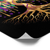 Mardi Gras Bead Tree Carnival New Orleans 2025 Wom Poster (Hoek)