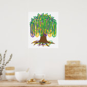 Mardi Gras Bead Tree Carnival Poster (Keuken)