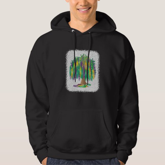 Mardi Gras Bead Tree Hoodie (Voorkant)