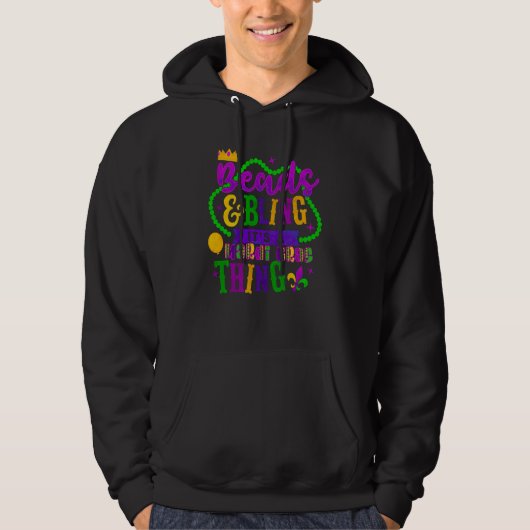Mardi Gras Beads And Bling It's A Mardi Gras Thing Hoodie (Voorkant)