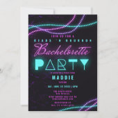 Mardi Gras Beads Bourbon Neon Bachelorette Kaart (Voorkant)