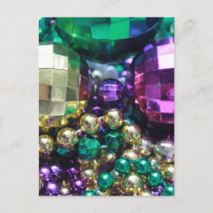 Mardi Gras Beads Briefkaart Invitations Sjablonen