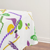 Mardi Gras Beads Crawfish & Fleur De Lis Tafelkleed (Voorbeeld)