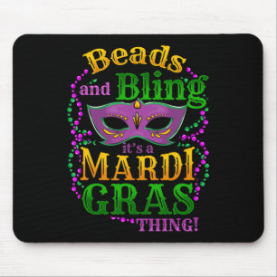Mardi Gras Beads en Bling Het is een Mardi Gras Di Muismat