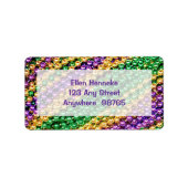 Mardi Gras Beads Etiket (Voorkant)