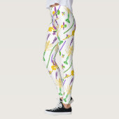 Mardi Gras Beads Fleur De Lis en Crawfish Leggings (Links)