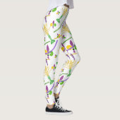 Mardi Gras Beads Fleur De Lis en Crawfish Leggings (Rechts)