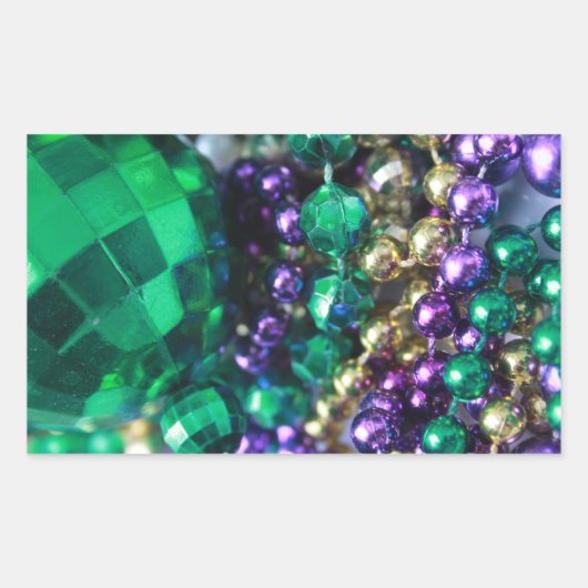 Mardi Gras Beads Gepersonaliseerd Decale Stickers (Voorkant)