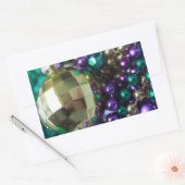 Mardi Gras Beads Gold Custom Retangle Stickers (Envelop)