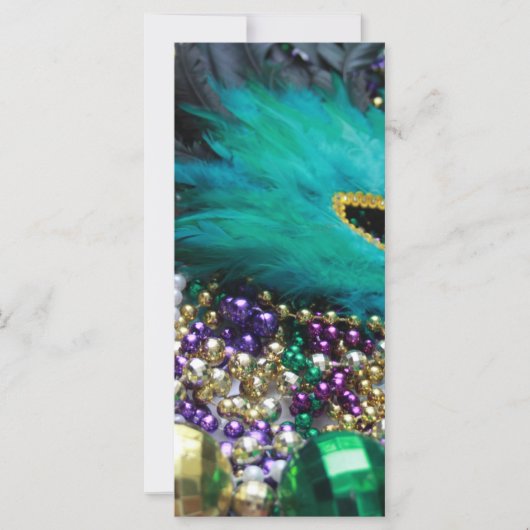 Mardi Gras Beads & Green Feather Mask (Voorkant)