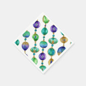 Mardi Gras Beads In Bright Colors Servet (Hoek)