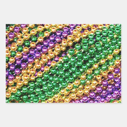 Mardi Gras Beads Inpakpapier Vel (Voorkant)