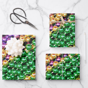 Mardi Gras Beads Inpakpapier Vel