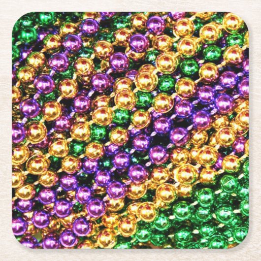 Mardi Gras Beads Kartonnen Onderzetters (Voorkant)