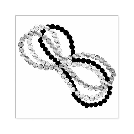 Mardi Gras Beads Ketting Strand New Orleans NOLA Rubberstempel (Afrduk)