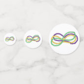 Mardi Gras Beads King Cake New Orleans Carnaval Confetti (Achterkanten)