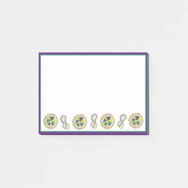 Mardi Gras Beads King Cake New Orleans Carnaval Post-it® Notes
