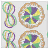 Mardi Gras Beads King Cake New Orleans Carnaval Stof (Close Up)