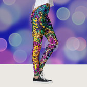 Mardi Gras Beads Leggings voor aangepaste vrouwen