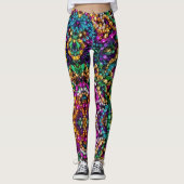 Mardi Gras Beads Leggings voor aangepaste vrouwen (Voorkant)