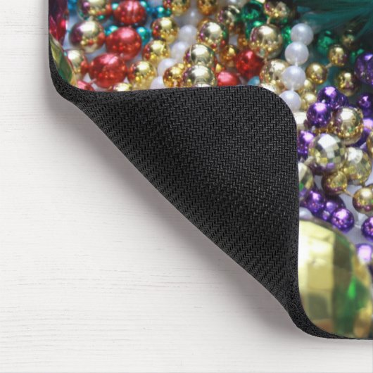Mardi Gras Beads & Mask Mousepad Muismat (Hoek)