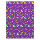 Mardi Gras Beads Mask Star Green Golden Paars Tafelkleed (Voorkant)