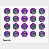Mardi Gras Beads Paarse Sticker (Vel)