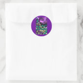 Mardi Gras Beads Paarse Sticker (Tas)