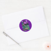 Mardi Gras Beads Paarse Sticker (Envelop)