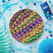 Mardi Gras Beads Papieren Bordje (Feest)