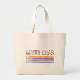 Mardi Gras Beads Parades Crawfish King Cake Grote Tote Bag