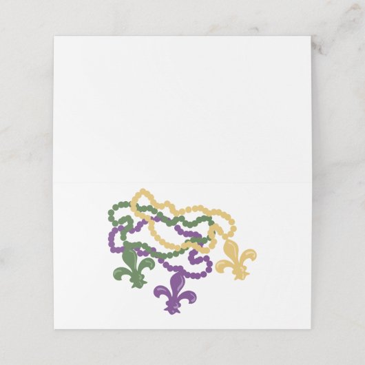 Mardi Gras Beads Plaatskaartje (Buitenkant ongevouwen)
