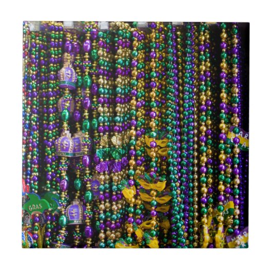 Mardi Gras Beads Tegeltje (Voorkant)