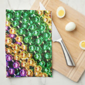 Mardi Gras Beads Theedoek (Quarter Fold)