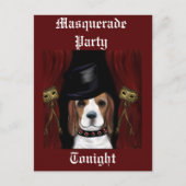 MARDI GRAS BEAGLE BRIEFKAART (Voorkant)