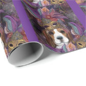 MARDI GRAS BEAGLE CADEAUPAPIER (Rol Hoek)