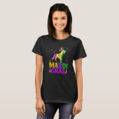 Mardi Gras Beagle Dog Lover Carnival Jester Premiu T-shirt (Voorkant volledig)