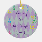 Mardi Gras Beagle Keramisch Ornament (Achterkant)