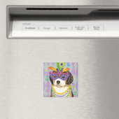 Mardi Gras Beagle Magneet (Insitu (Vaatwasser))