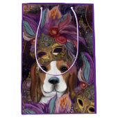 MARDI GRAS BEAGLE MEDIUM CADEAUZAKJE (Voorkant)
