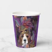 MARDI GRAS BEAGLE PAPIEREN BEKERS (Achterkant)