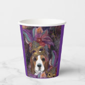 MARDI GRAS BEAGLE PAPIEREN BEKERS (Voorkant)
