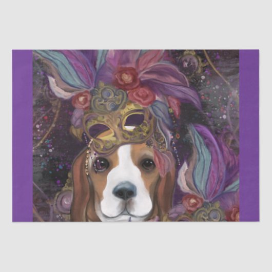 MARDI GRAS BEAGLE TISSUEPAPIER (Voorkant)