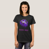 Mardi Gras Beautiful Colorful Lips T-shirt (Voorkant volledig)