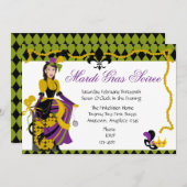 Mardi Gras Beauty Kaart (Voorkant / Achterkant)