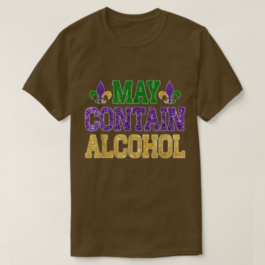 Mardi Gras Beer Drinkers kan alcohol bevatten T-shirt (Design voorkant)