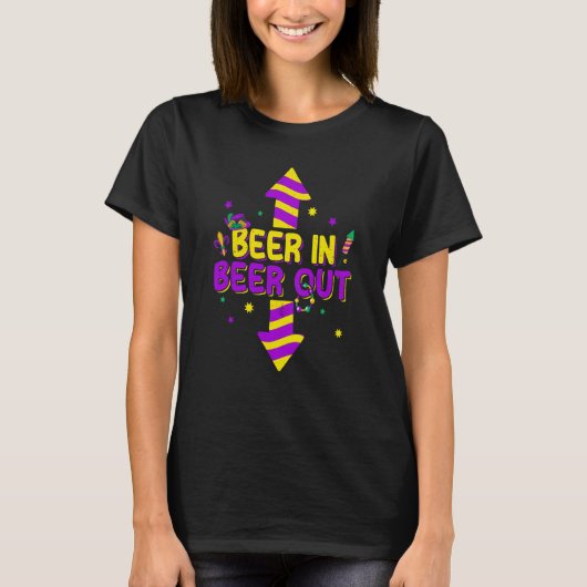 Mardi Gras Beer in Beer Out T-shirt (Voorkant)