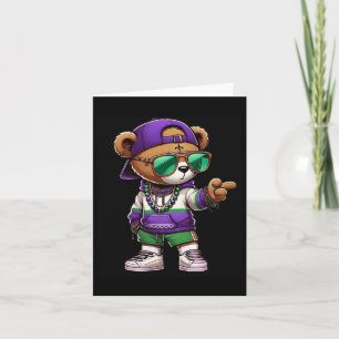 Mardi Gras Beer voor jongens Mannen hiphop New Orl Kaart