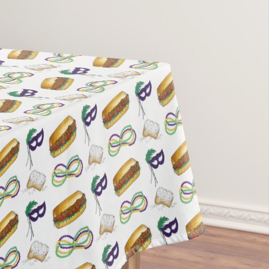 Mardi Gras Beignet beheert Masker New Orleans NOLA Tafelkleed (Voorbeeld)